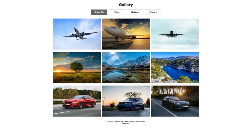 pictures gallery javascript